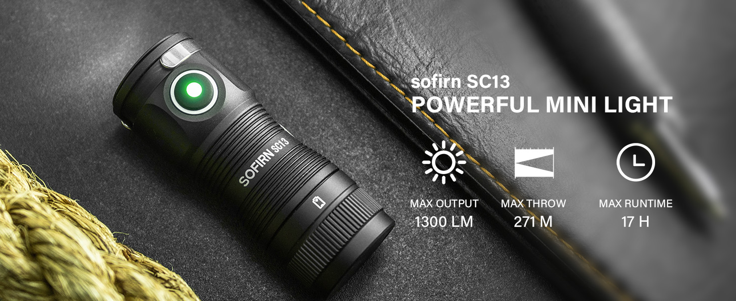 Sofirn SC13 鑰匙扣手電筒可充電 USB C 1300 流明小 Led 手電筒輕巧緊湊型 Edc 燈,迷你袖珍 | 蝦皮購物