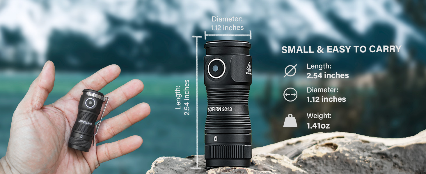 SOFIRN Green SC13 可充電 USB C 1300 流明 LED 手電筒輕巧緊湊型 EDC 燈,適合日常攜 | 蝦皮購物