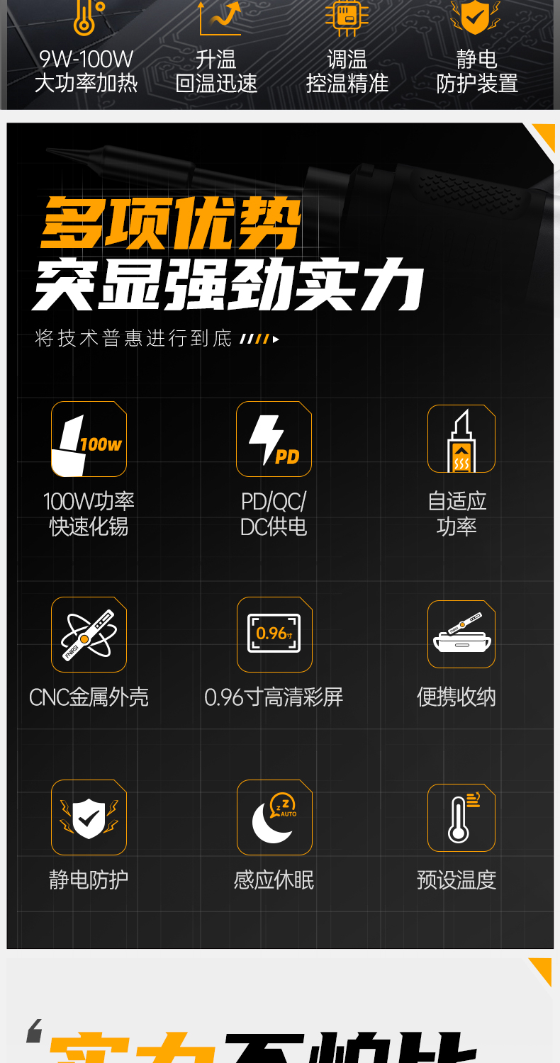 FNIRSI HS02A智能電烙鐵100W便攜式恆溫焊臺焊筆家用維修焊接DC /PD/QC供电 可调温USB電烙鐵 蝦皮購物