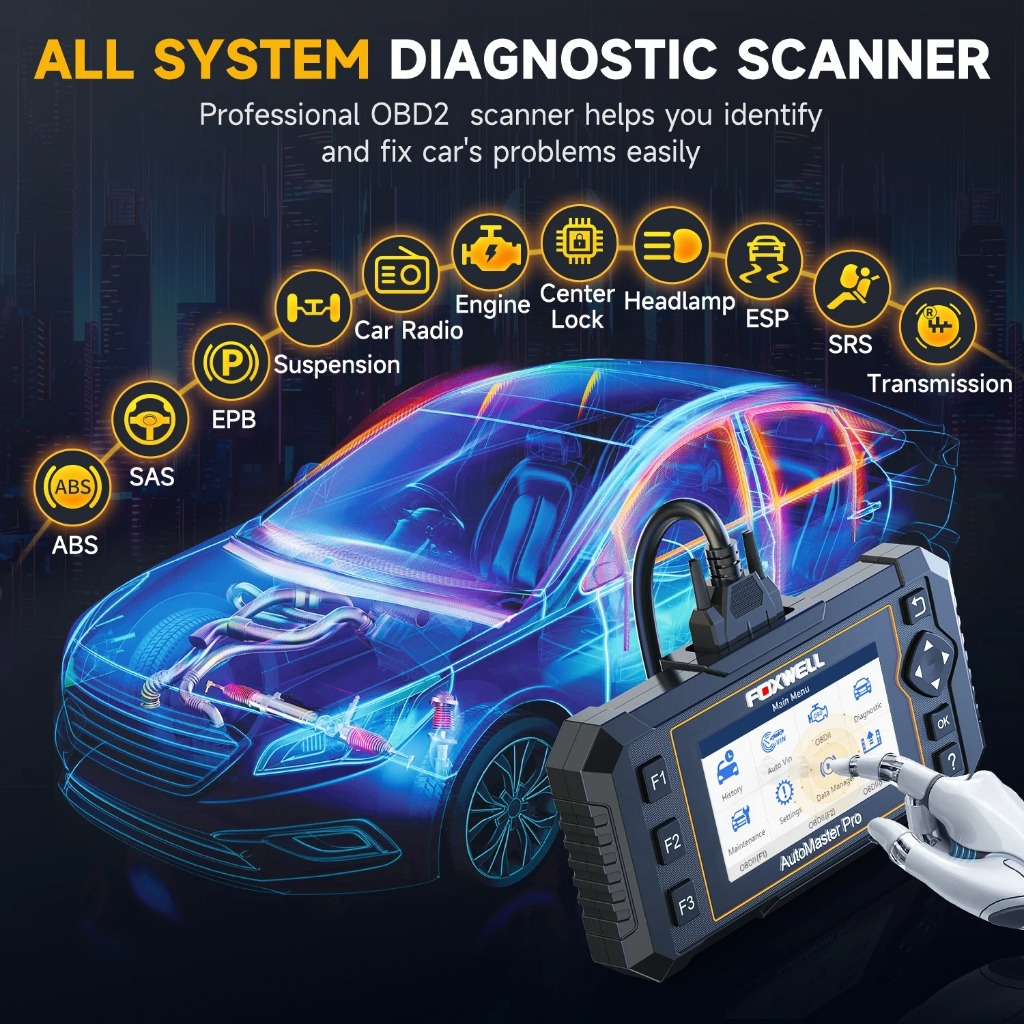 Foxwell NT624 Elite OBD2汽車掃描儀全系統EPB機油重置代碼閱讀器發動機檢查汽車診斷工具 | 蝦皮購物