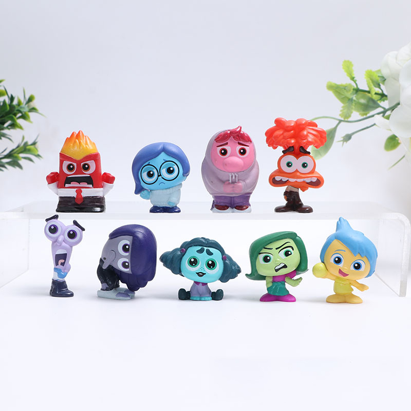 現貨 9款整套 美國卡通電影 頭腦特工隊 Inside Out 怒怒 憂憂 厭厭 怕怕 Q版公仔人偶模型玩具手辦擺件娃娃 | 蝦皮購物
