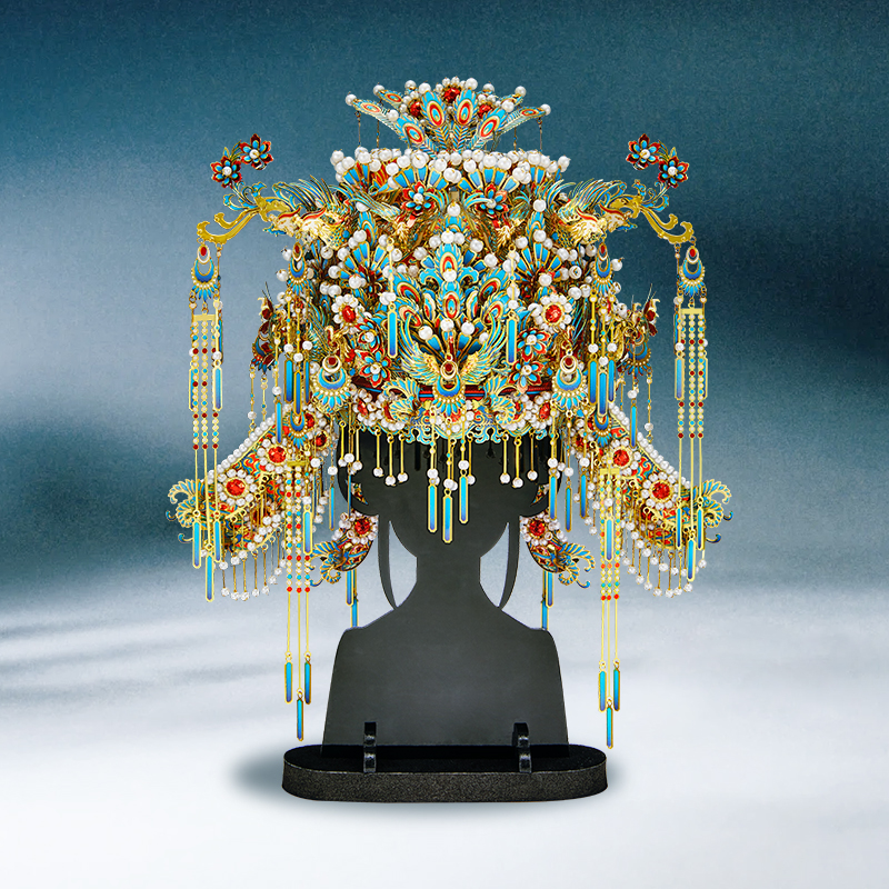 【新品】拼酷 十裡紅妝 點翠鳳冠 3D立體金屬拼圖組裝拼裝模型禮物 | 蝦皮購物