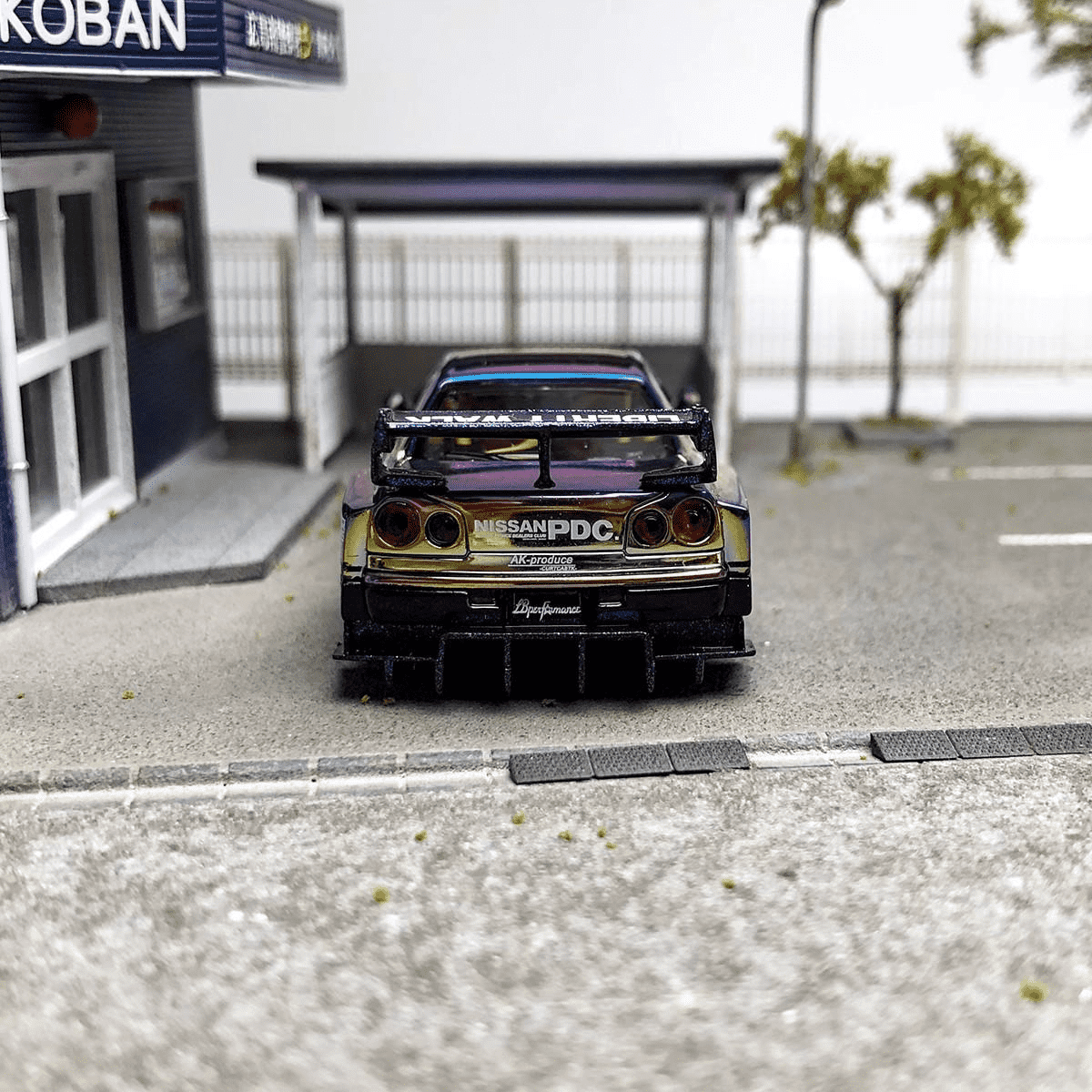 Cm Model 1 64 Nissan Skyline LBWK LB-ER34 超級剪影追逐彩虹鉻 | 蝦皮購物