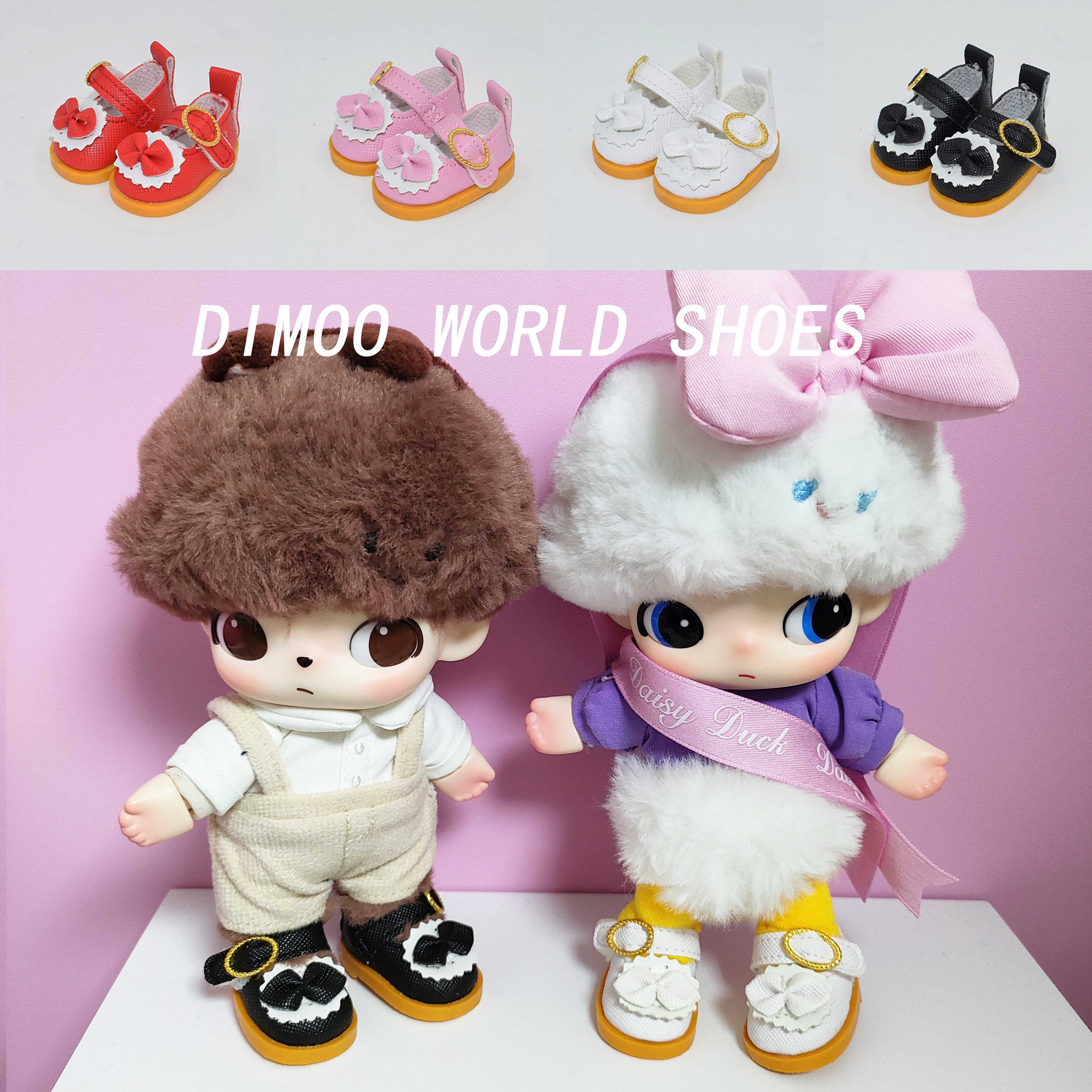 DIMOO WORLD 迪士尼乙烯基毛絨娃娃 Pluto Chip'n Dale 和 Daisy Duck 娃娃的娃娃鞋 | 蝦皮購物