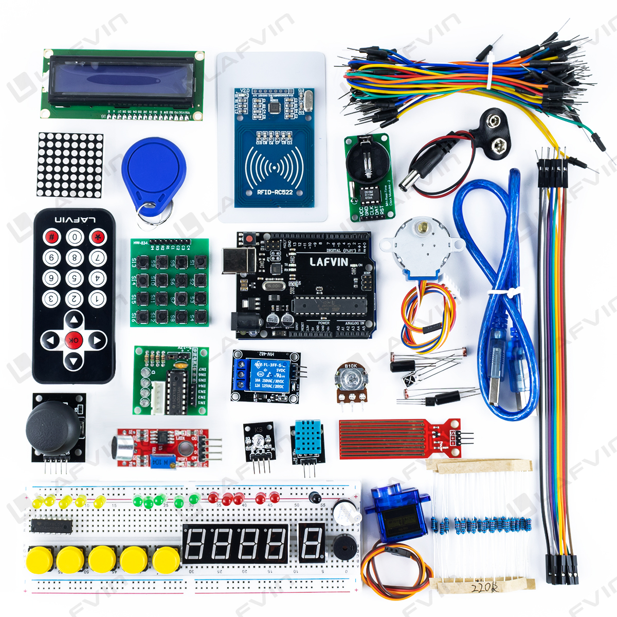 LAFVIN 適用於 UNO R3 RFID 入門套件學習包,適用於 Arduino 套件全套,帶教程,LCD1602 | 蝦皮購物