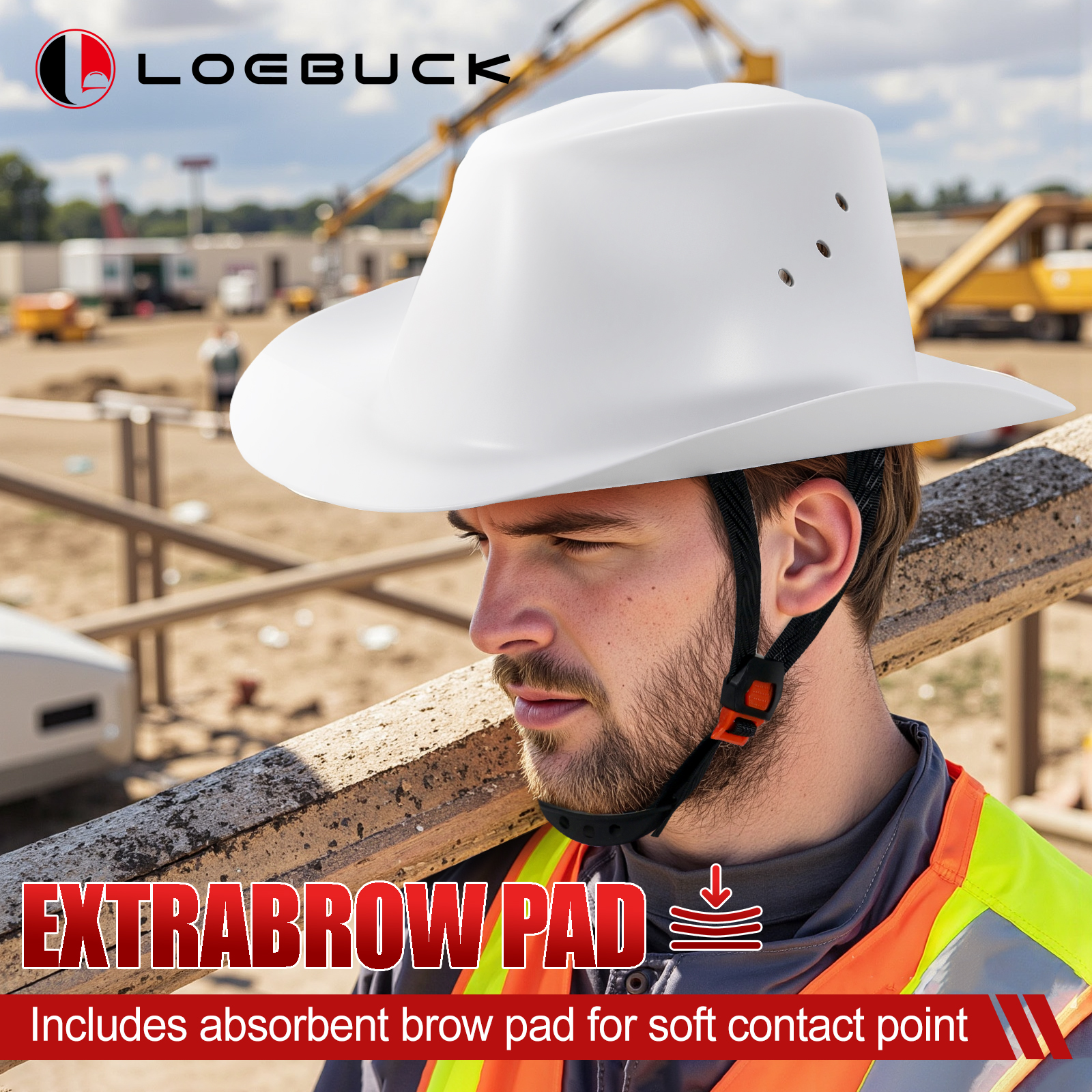 LOEBUCK Cowboy 安全帽 - 西式建築頭盔,帶全帽簷遮陽牛仔風格安全頭盔,帶懸掛安全帽 | 蝦皮購物