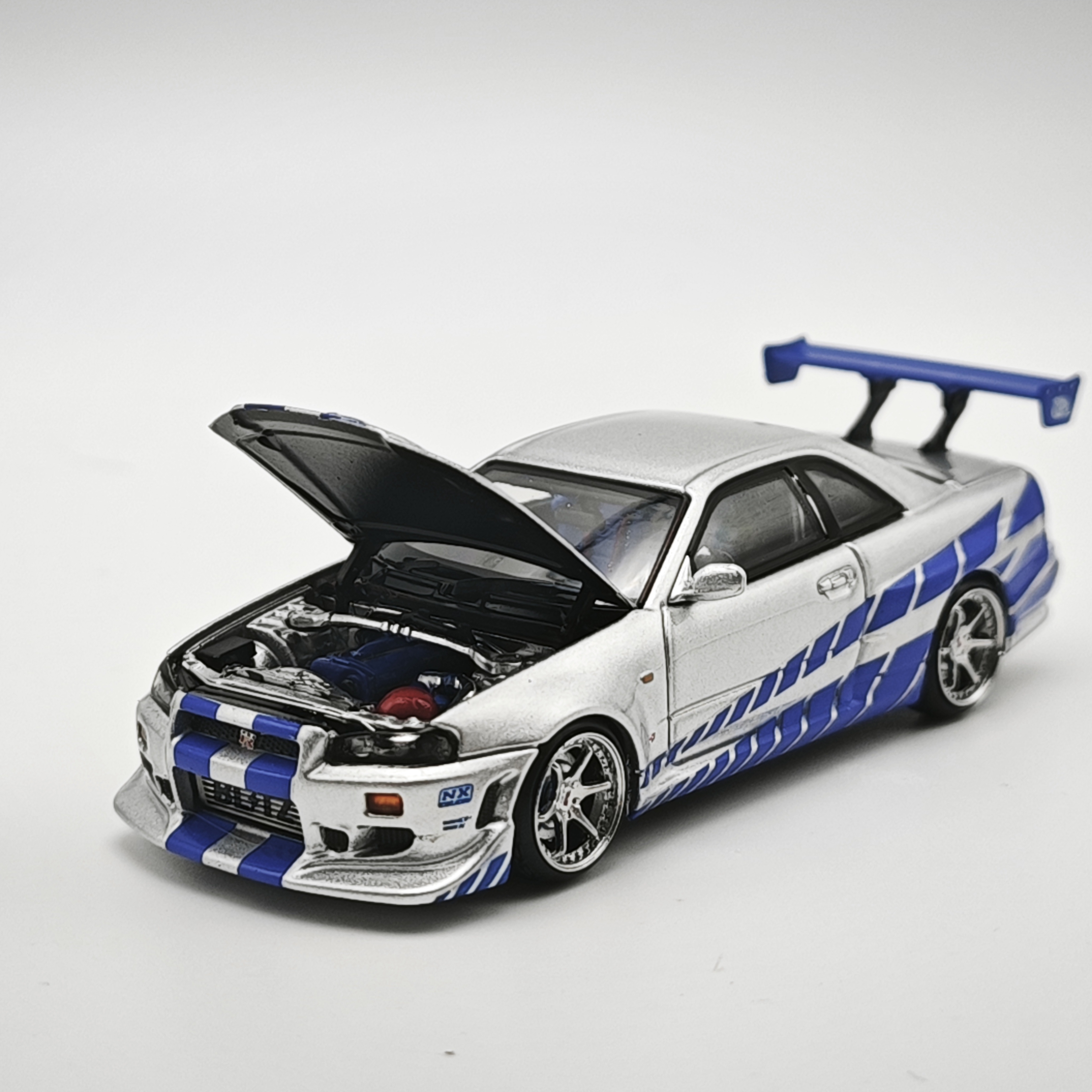 Focal Horizo n FH 1 64 Skyline GT-R R34 FNF C-West 銀藍色壓鑄模型車 | 蝦皮購物