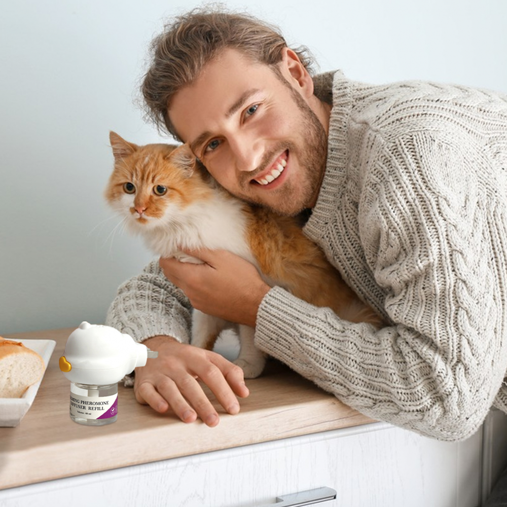 30 天 Cat Calming Plug In Pheromone Diffuser Kit,48ml - 有助於減少 | 蝦皮購物