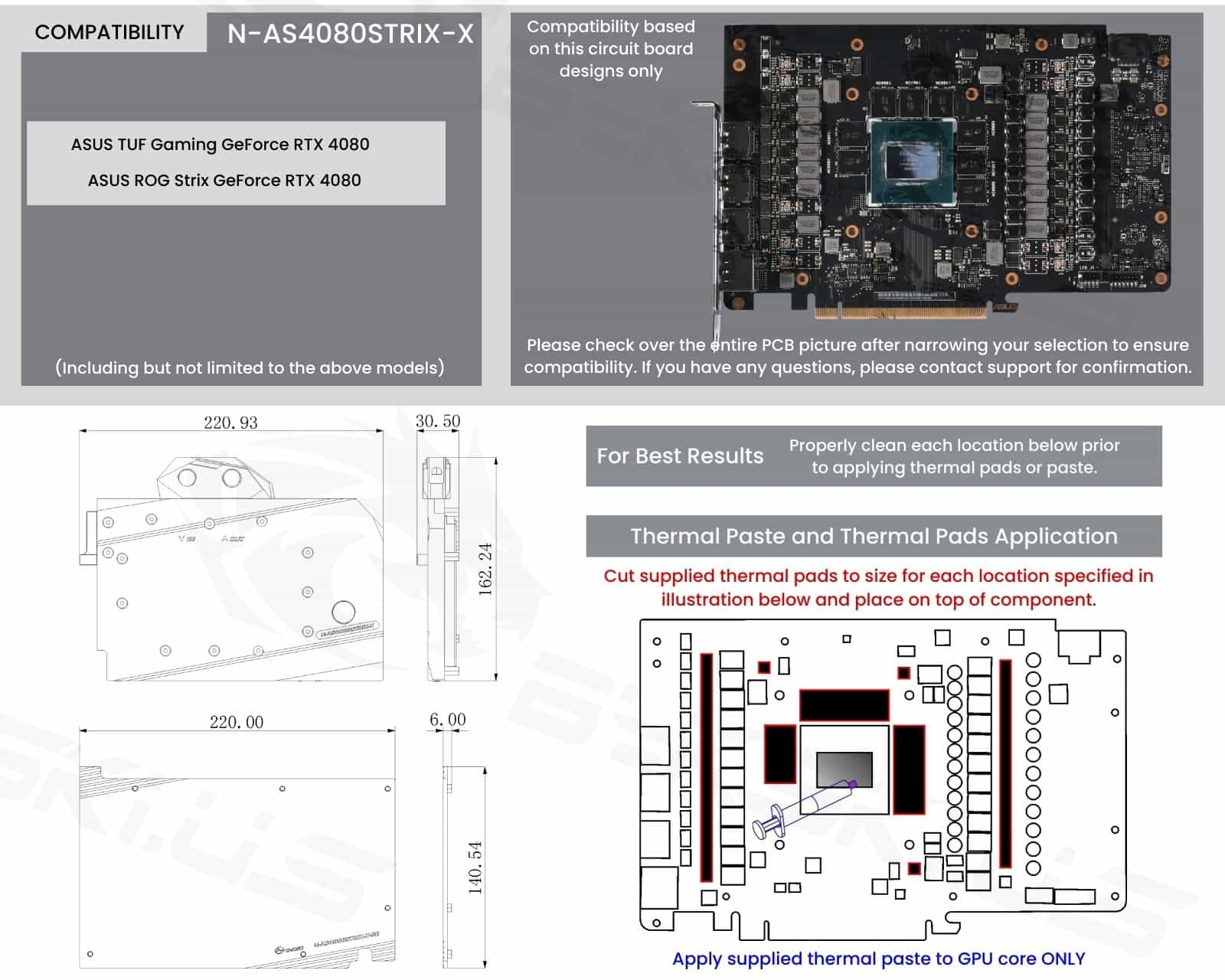 Bykski 全覆蓋 GPU 水冷頭和背板適用於華碩 ROG Strix GeForce RTX 4080 (N-AS4 | 蝦皮購物