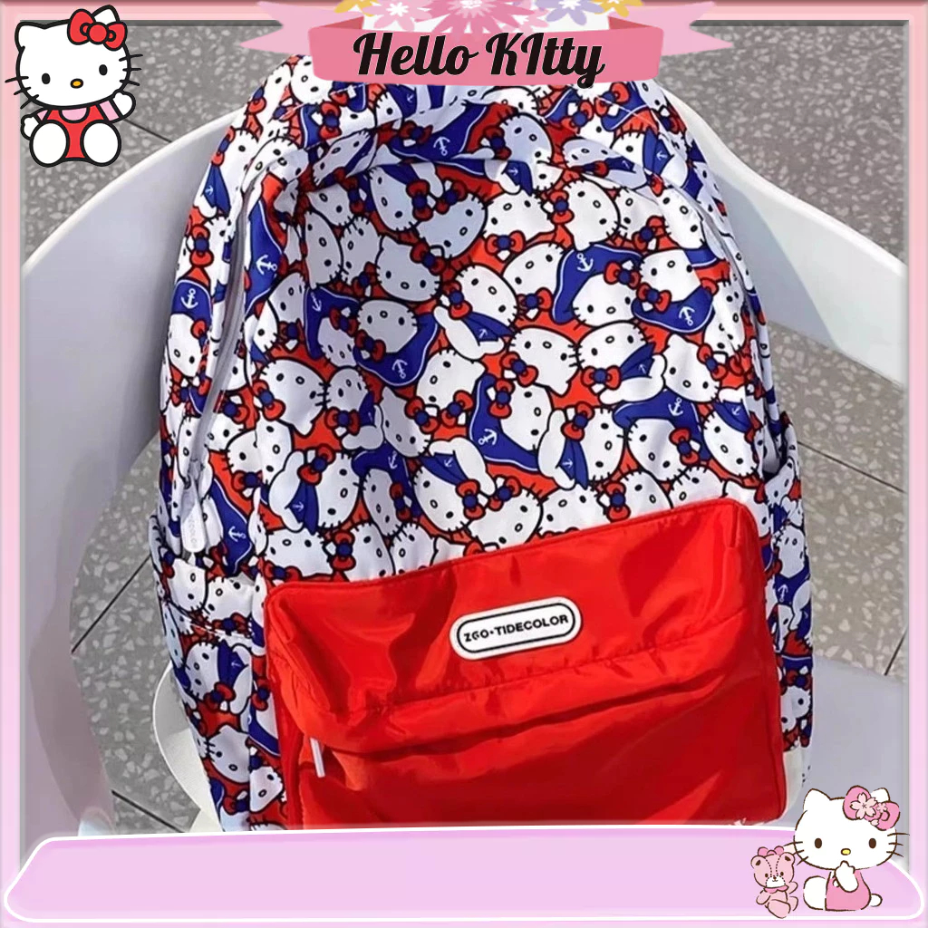 凱蒂貓 學生書包 旅遊出遊後背包HelloKitty背包女 | 蝦皮購物