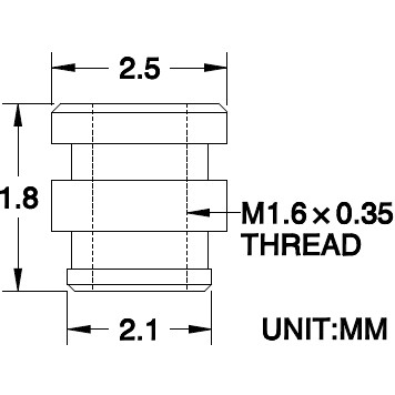 【機工職人】SLB系列 公制螺牙 M1.6 銅釘 銅螺母 熱壓螺母 熱熔螺母 滾花螺母 THREAD INSERT | 蝦皮購物