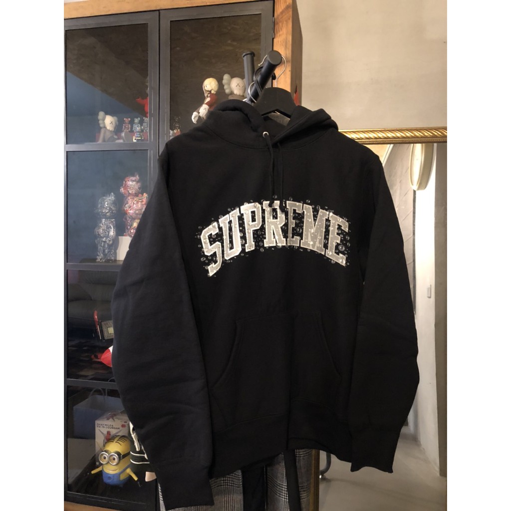 Supreme Water Arc Hooded Sweatshirt Black 水滴帽踢FW18 S號| 蝦皮購物