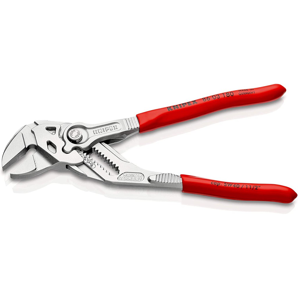 美德工具】Knipex 86 03 180 Pliers Wrench 多功水管鉗活動扳手(一支抵