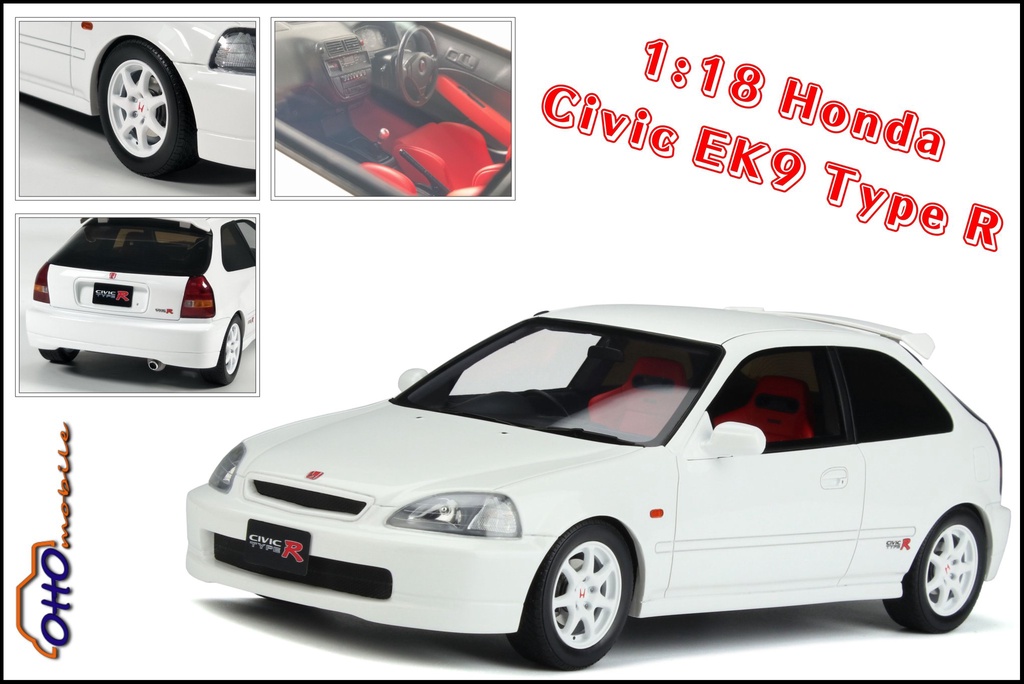 OTTO 1/18 HONDA CIVIC TYPE R EK9 VTEC 模型 - 模型/プラモデル