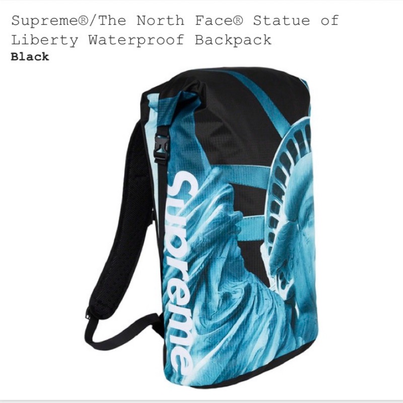 Supreme x TNF 聯名自由女神後背包黑紅| 蝦皮購物