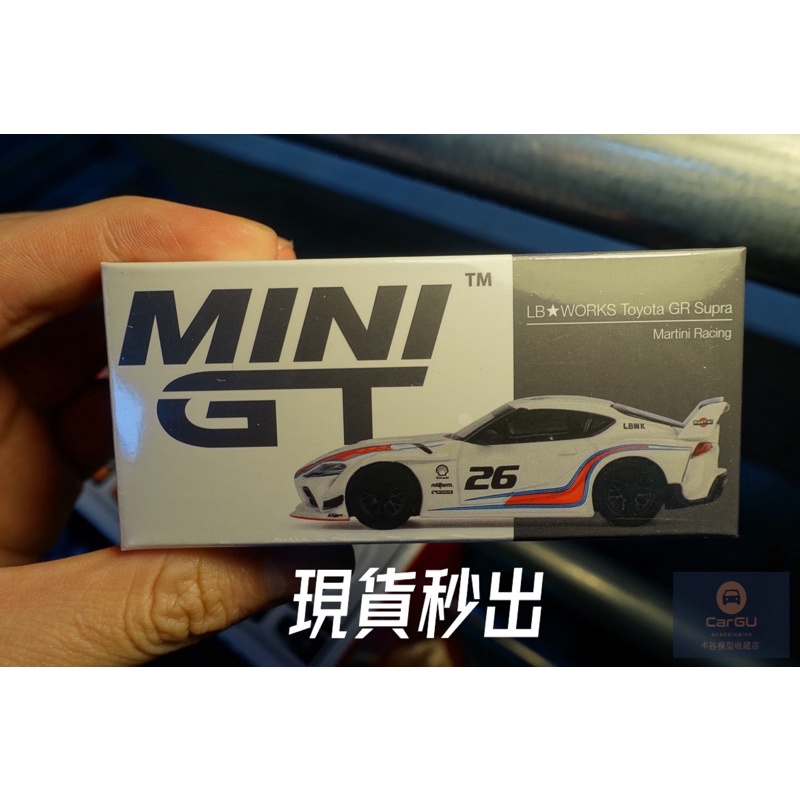 竹北卡谷) MINI GT 1/64 LB☆WORKS Toyota GR Supra Martini #296