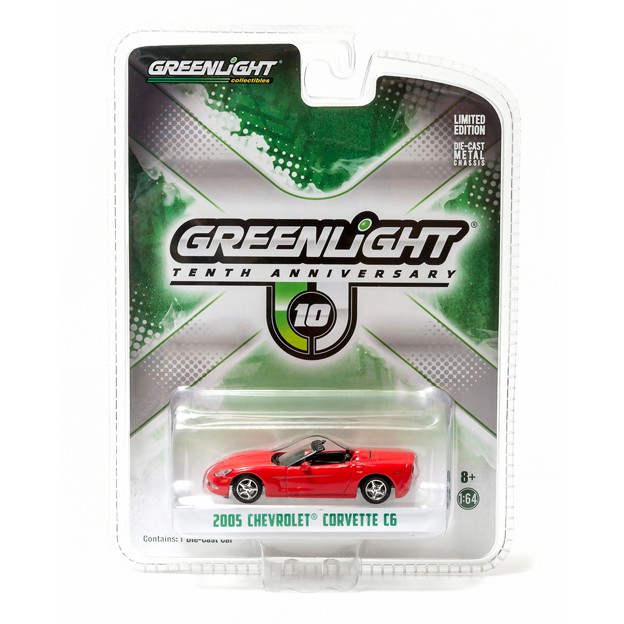 秉田屋】現貨Greenlight Chevrolet 雪佛蘭Corvette C6 Z06 敞篷紅1/64