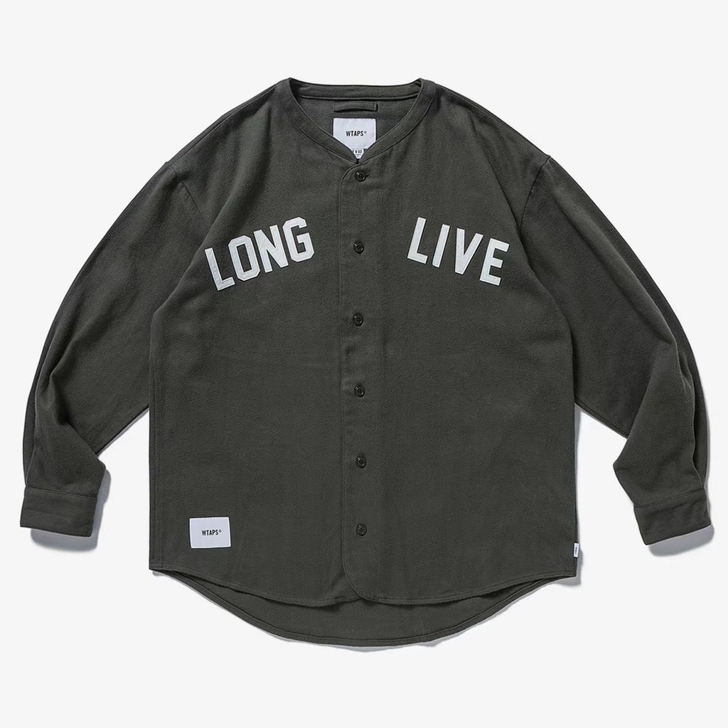 WTAPS LEAGUE LS COTTON FLANNEL 21AW 棒球無領夾克| 蝦皮購物