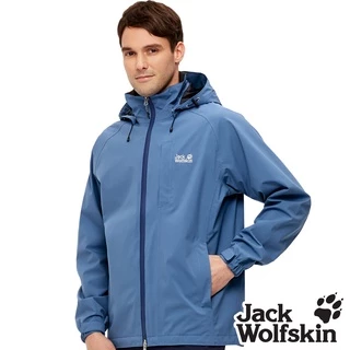 【Jack wolfskin 飛狼】男 輕量 Air Wolf 防風防水透氣外套 單件式『蔚藍』