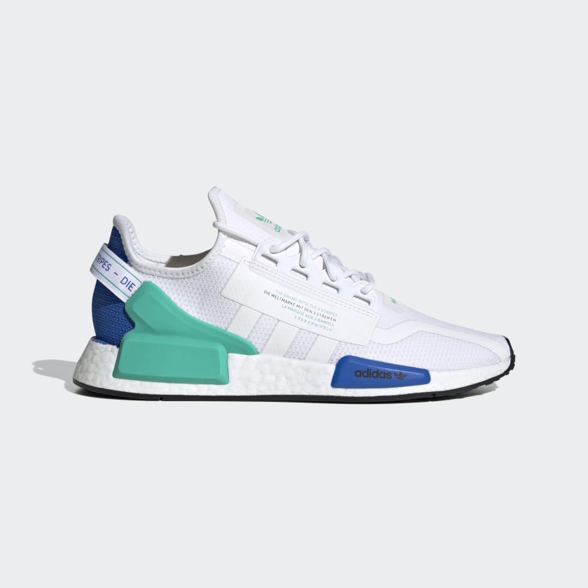 Adidas nmd mens blue hotsell and white