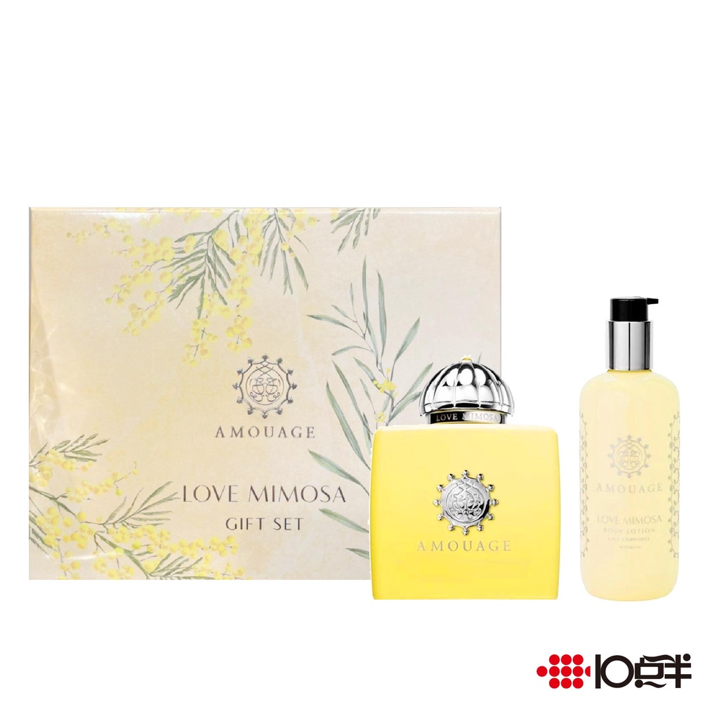 AMOUAGE 愛慕Love Mimosa 黃金羽女性淡香精100ml 禮盒(兩件組) 〔 10點