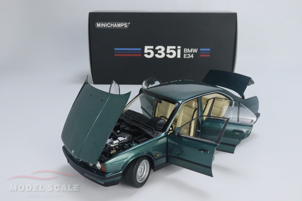 模例】Minichamps 1/18 BMW 535i (E34) 1988 綠色合金全可開| 蝦皮購物