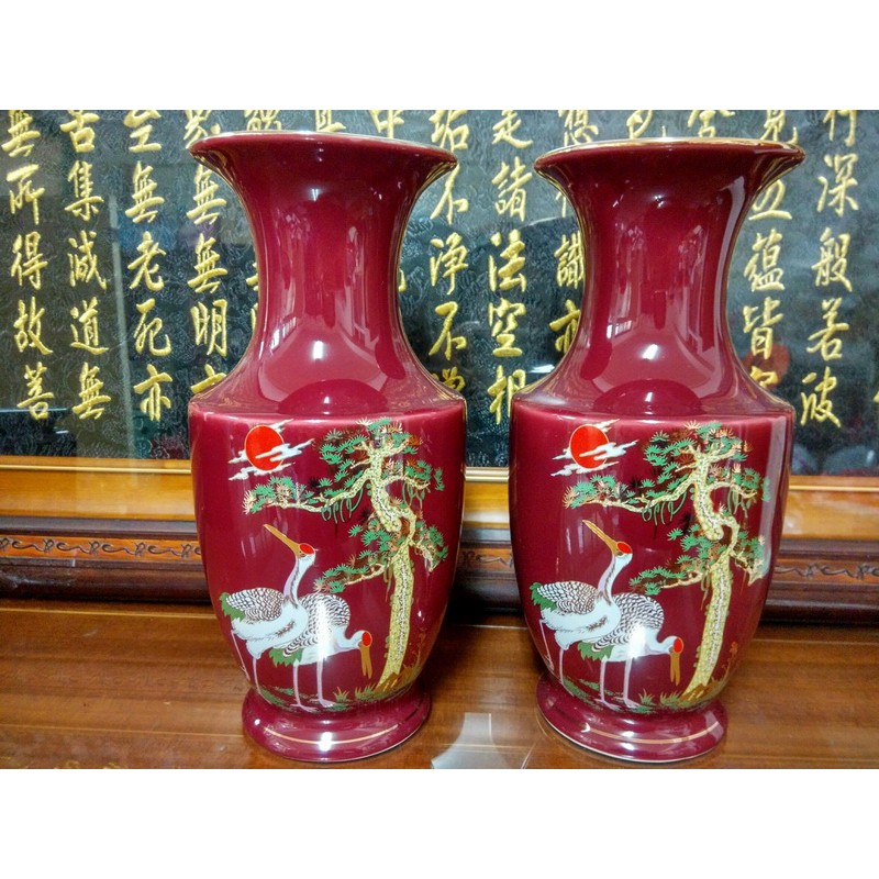美術工芸花器 紅鶴 【公式通販】