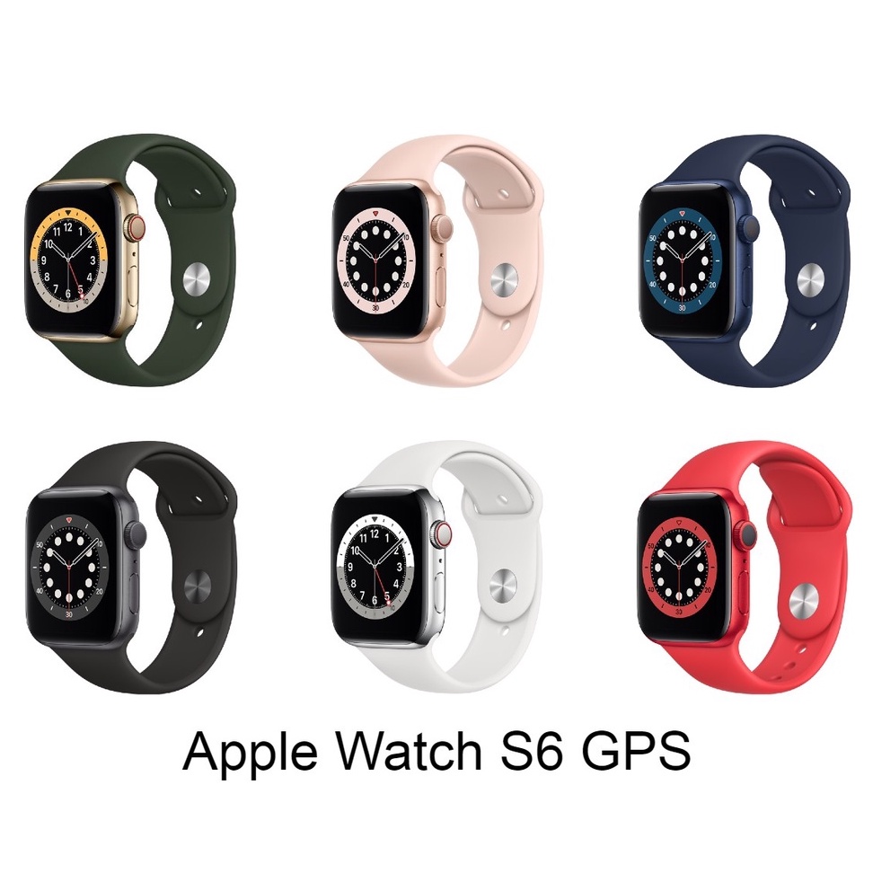 蘋果Apple Watch Series 6 GPS 40/44公釐s6 藍色黑色紅色綠色白色粉色