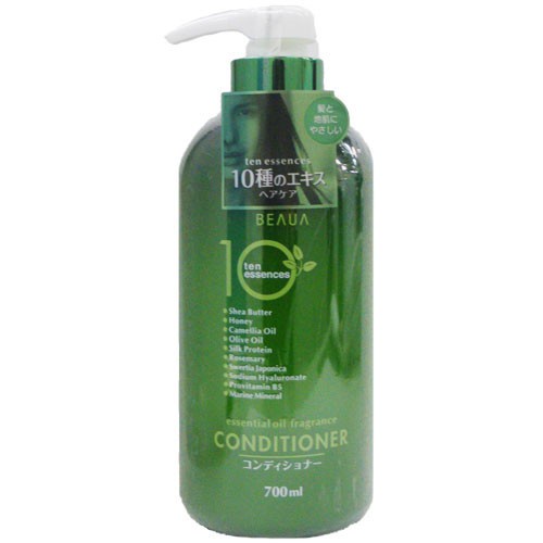 日本製 熊野油脂 Beaua 10 Essences 10種植物萃取精華 (洗髮精/潤髮乳700ml) 蝦皮購物