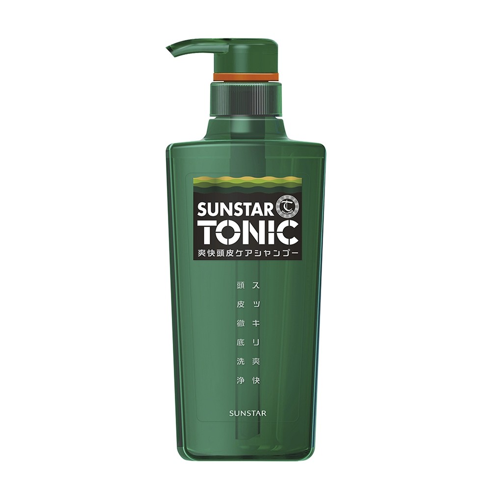 日本SUNSTAR TONIC 爽快頭皮洗髮精480ml 不含矽靈清涼薄荷三詩達