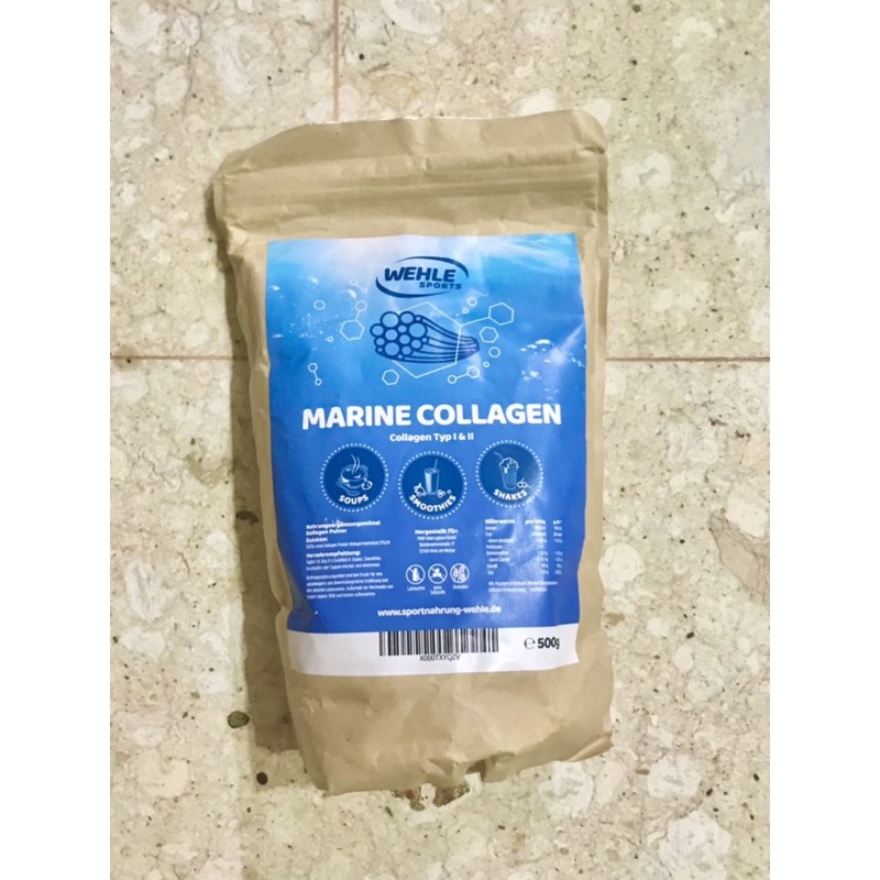 Wehle sports marine collagen type I & II 德國海洋寡胜肽膠原蛋白500g 蝦皮購物