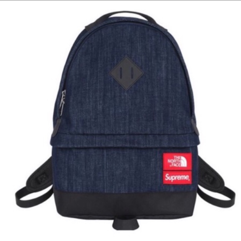 Supreme the north face 丹寧牛仔後背包北臉聯名| 蝦皮購物