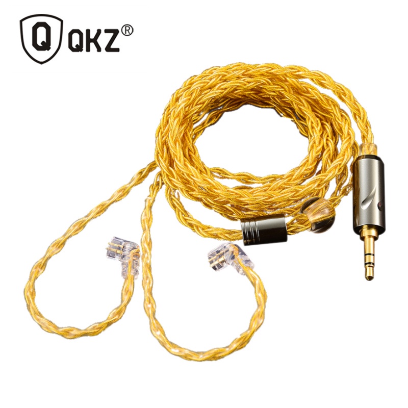 全新正品】QKZ T1八股鍍銀升級線鍍銀線升級線3.5 0.75 2PIN耳機升級線