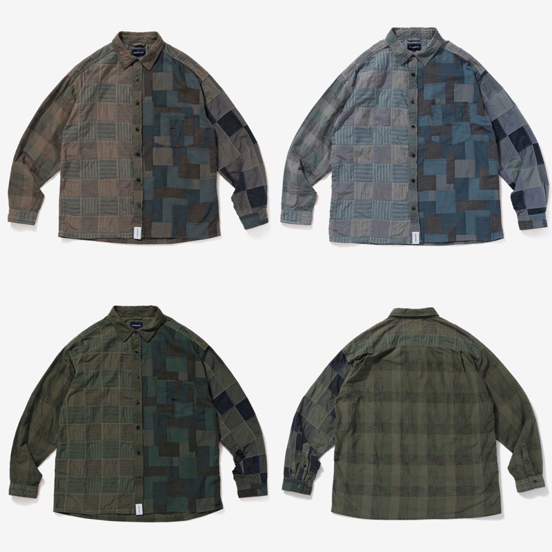 DESCENDANT DCDT 20SS DISTRIBUTION PATCHWORK LS SHIRT 布拼接襯衫