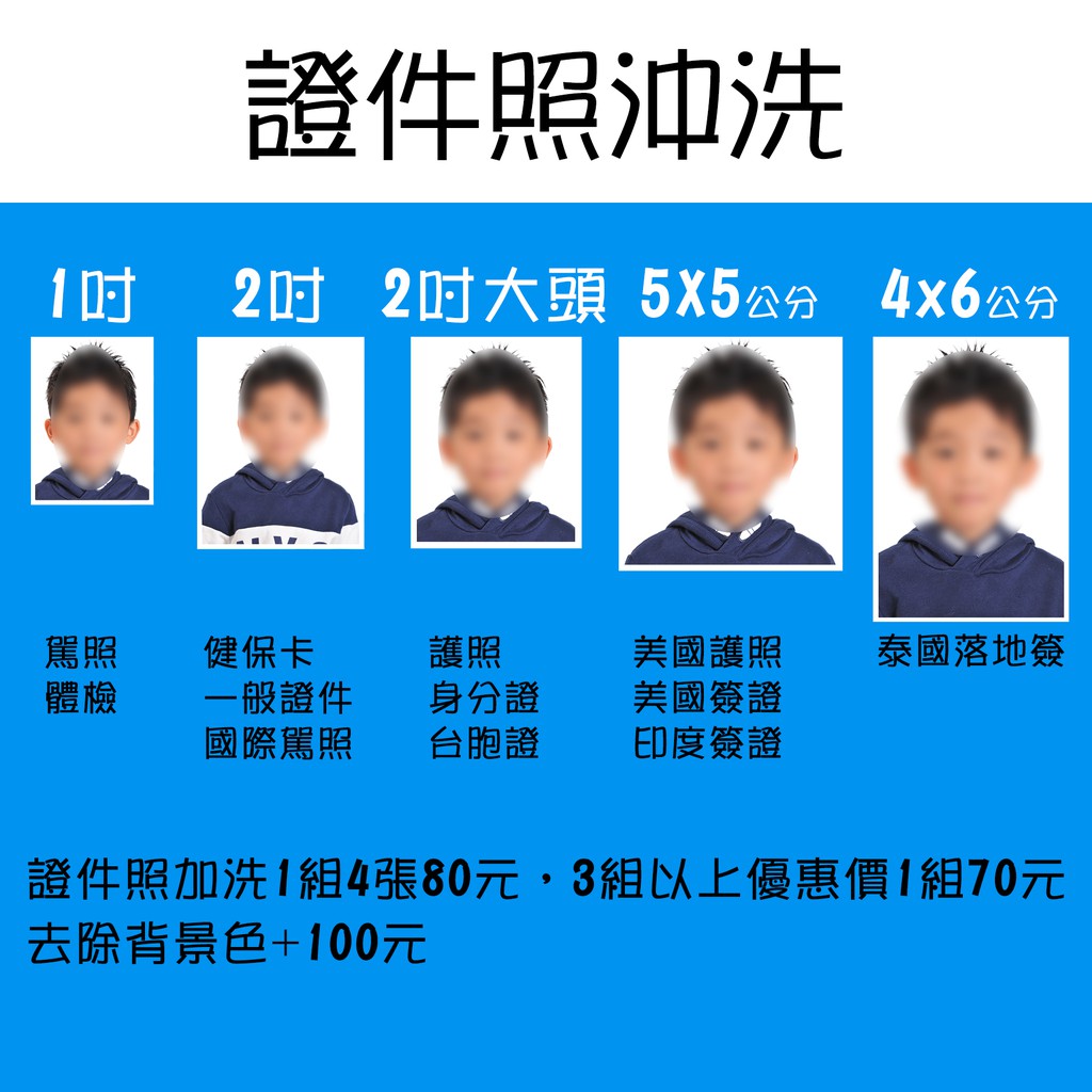 證件照 大頭照 含裁切 專業沖洗照片 | 蝦皮購物