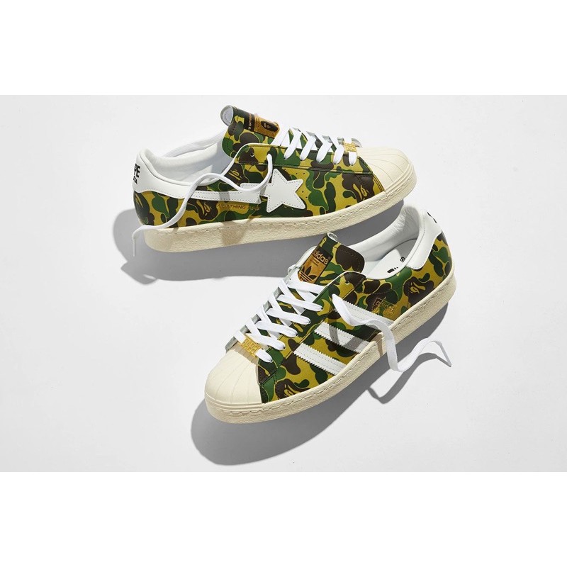 Bape x Adidas Original SuperStar 80s Green Camo