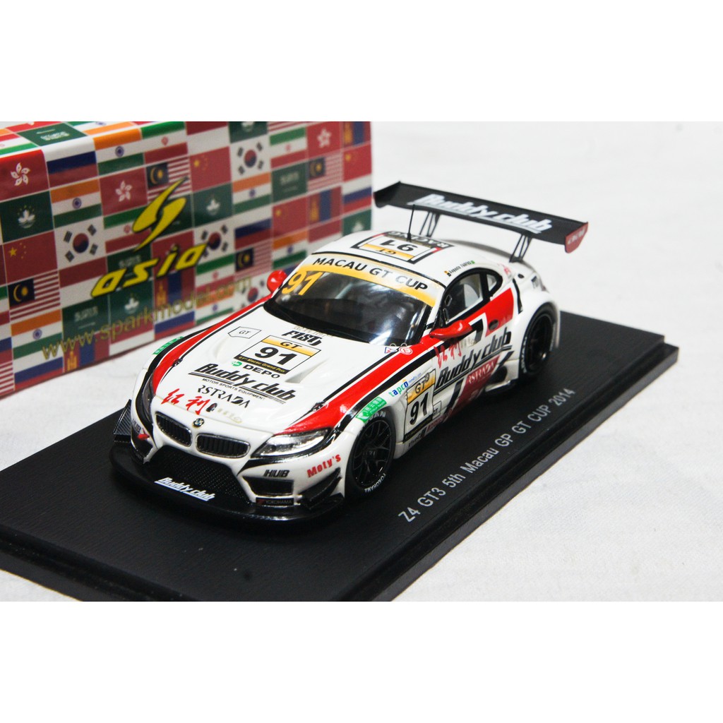 現貨特價】樹脂1:43 Spark BMW Z4 GT3 No.91 Macau GT Cup 2014 AAI