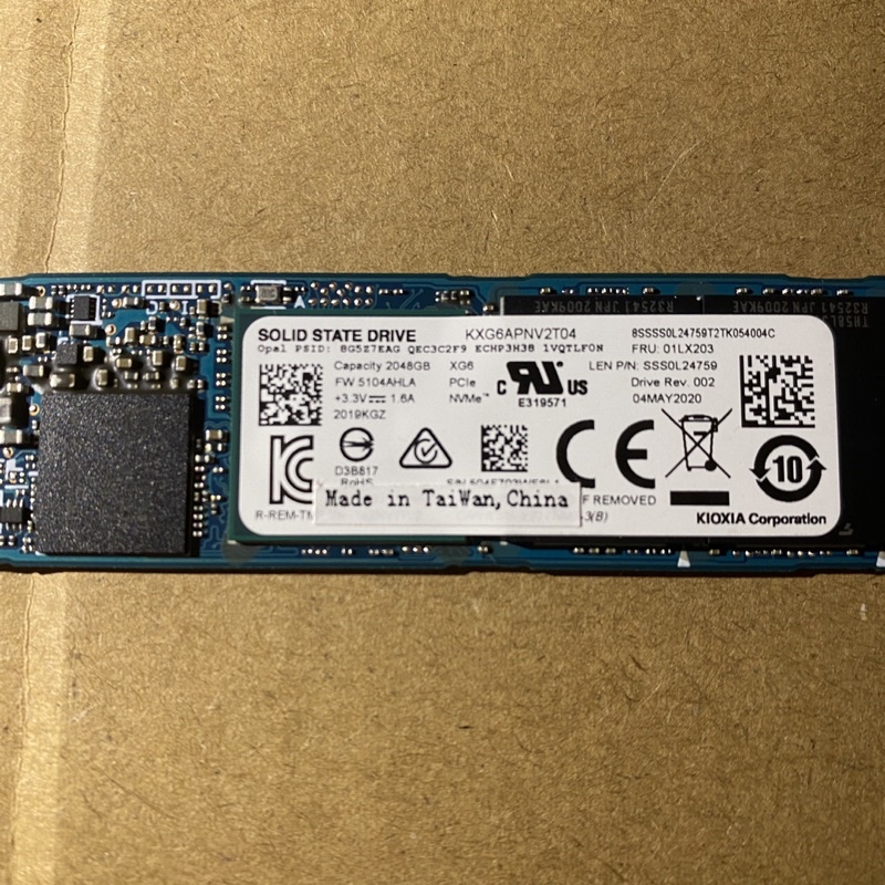 Amazon | KIOXIA SSD 2TB XG6-P M.2 2280 KXG60PNV2T04 NVMe