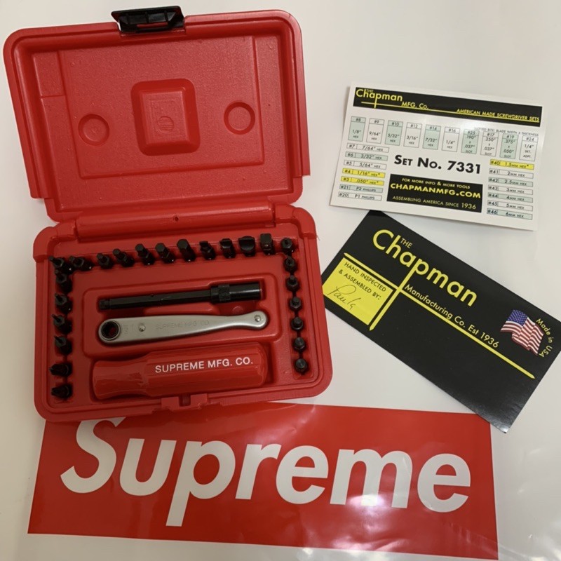 現貨「Supreme chapman screwdriver set螺絲起子工具組」 | 蝦皮購物