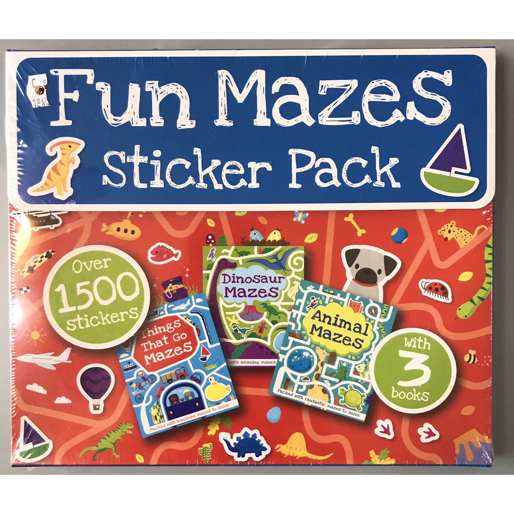 【出清】Fun Mazes sticker Pack 兒童貼紙 圖畫書 活動書 幼兒學齡前 | 蝦皮購物