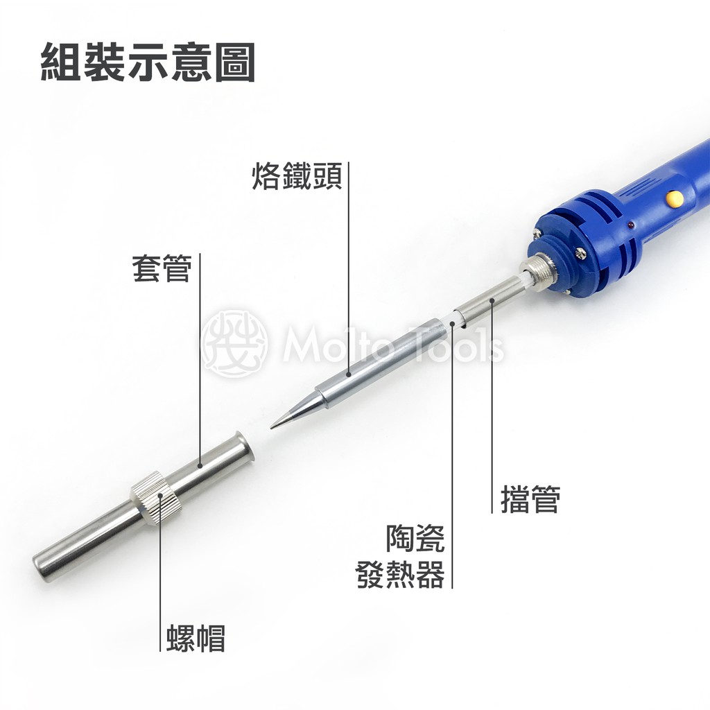 KOTE TQ-98 / TQ-88 專用烙鐵頭套管螺帽HAKKO 980 981 984 985