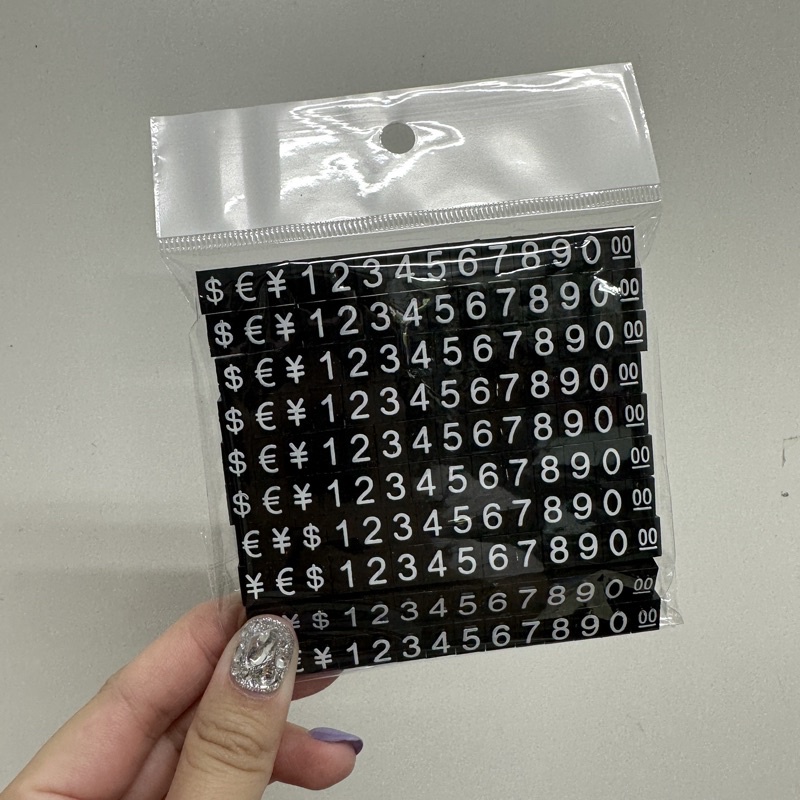 現貨數字牌附發票☆數字組合標價牌◤數字豆◥數字豆服飾包包商品五邊形
