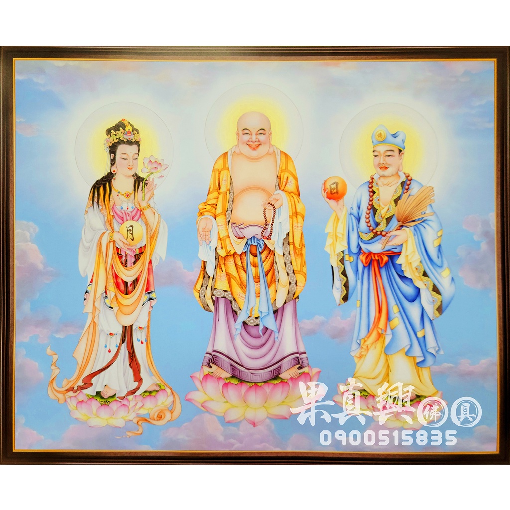 《大溪神桌 果真興佛具》白陽三聖 綢布神明聯 佛聯 | 蝦皮購物