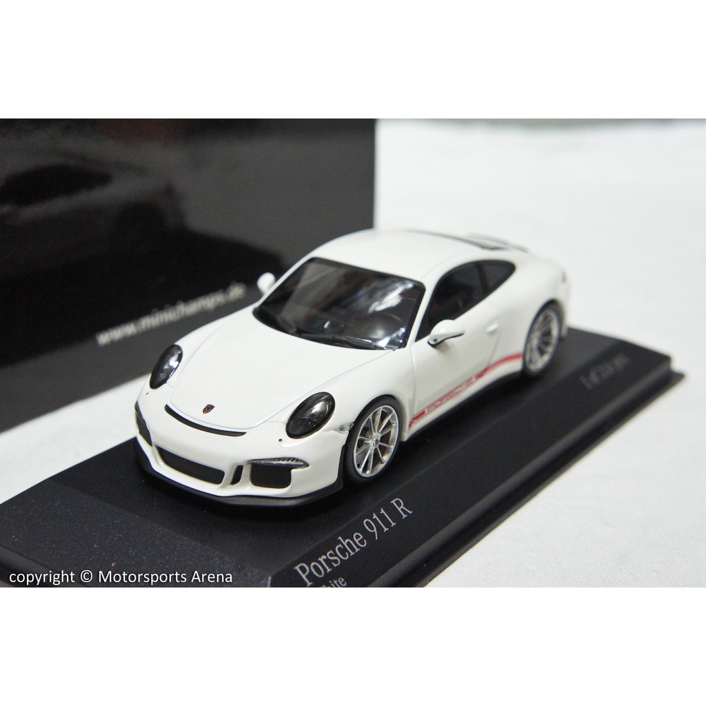 稀有現貨】1:43 Minichamps Porsche 911 R 991 2016 白/紅白條紋※限量