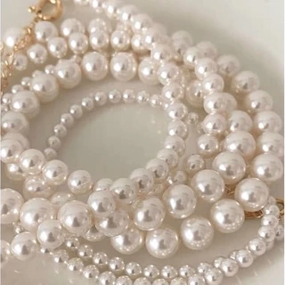 韓國連線🇰🇷𝐬𝐮𝐧𝐝𝐚𝐲 𝐚𝐜𝐜｜與奧黛麗赫本共舞 法式復古浪漫施華洛世奇珍珠項鍊 天然珍珠 925純銀