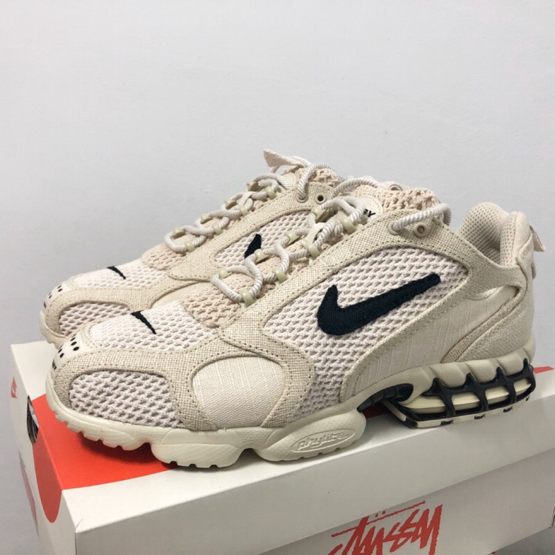 現貨台灣官網公司貨 US10 STUSSY NIKE AIR ZOOM SPIRIDON CG 2 米色 28 奶茶色