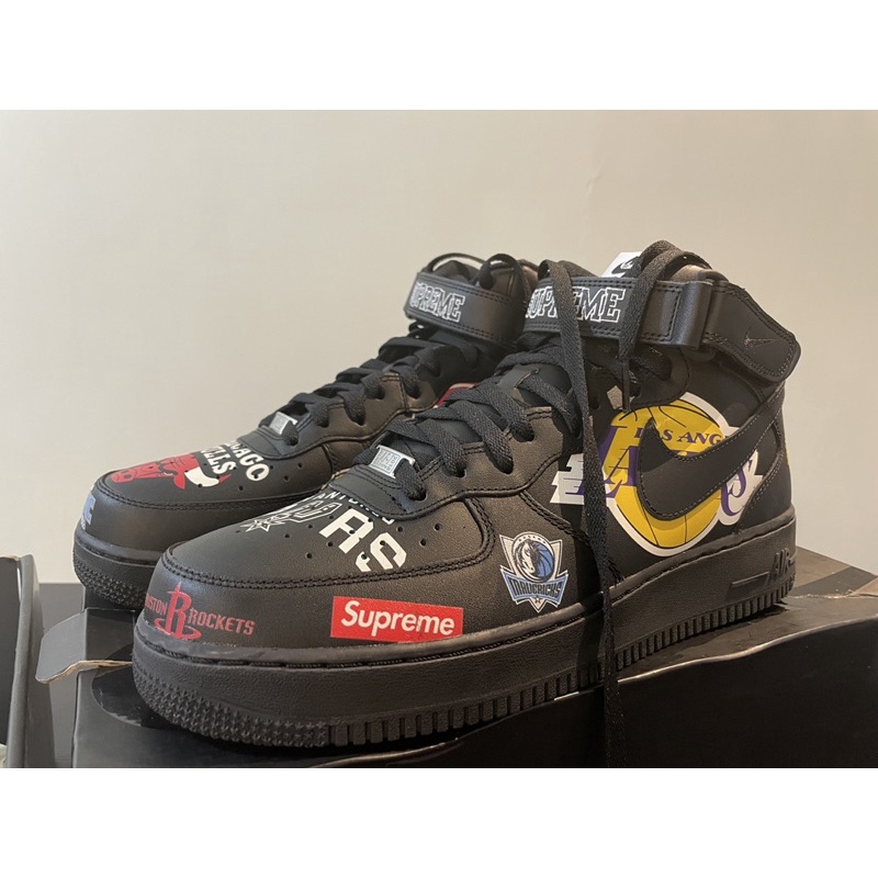 全新現貨正品公司貨Supreme x NBA x Nike Air Force 1 全黑us11.5 東西