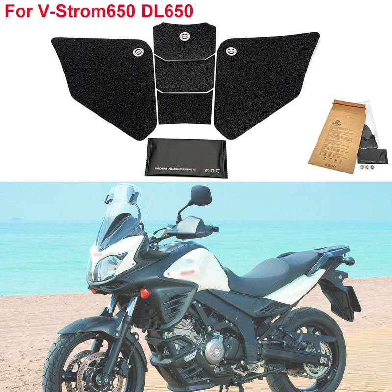 Protections Réservoir Moto Autocollantes - Pour Suzuki V-Strom 650 - Anti-rayures Et Antidérapant - Couleur Rouge (Lot De 1) - 7