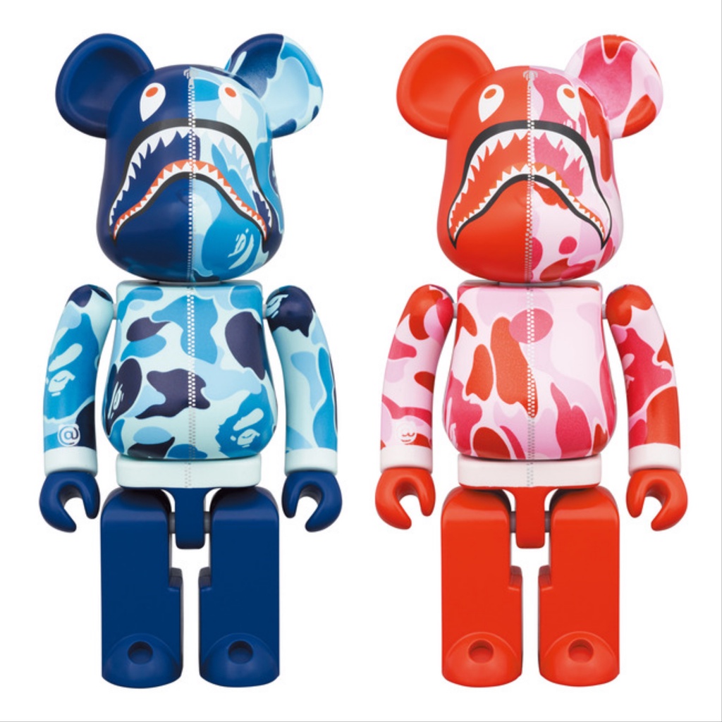 BAPE 超合金 BE@RBRICK ABC CAMO SHARK 2色-