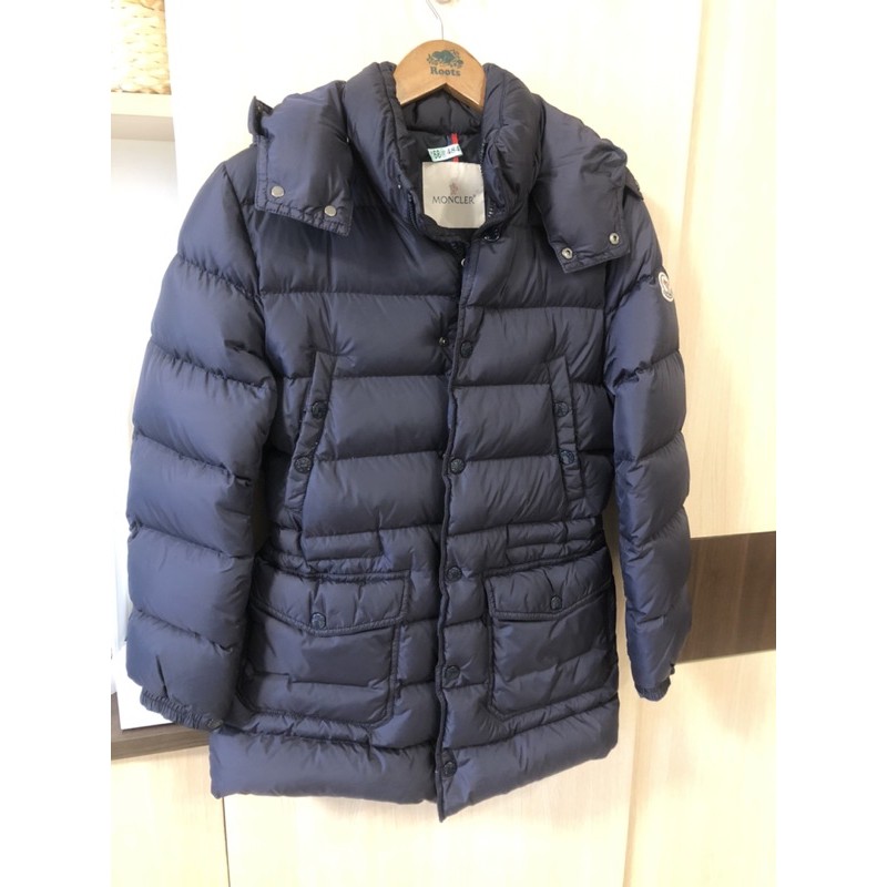 Moncler 大童12a羽絨外套深藍色| 蝦皮購物